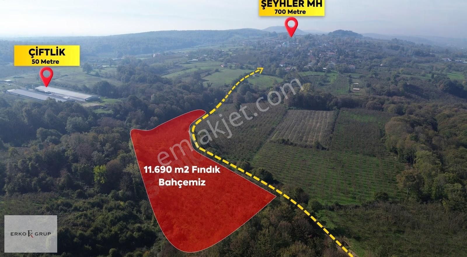 Erko Grup Gayrimenkul'den Şeyhler'de Satılık Fındık Bahçesi - Görsel 5