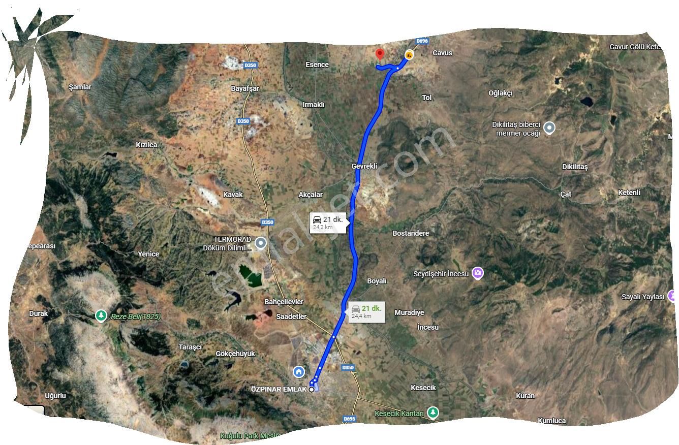 Özpınar,dan Çavuş Köyü Satılık 10 340 M2 Hisseli- Suyu- Yolu Olan Tarla-bahçe - Görsel 2