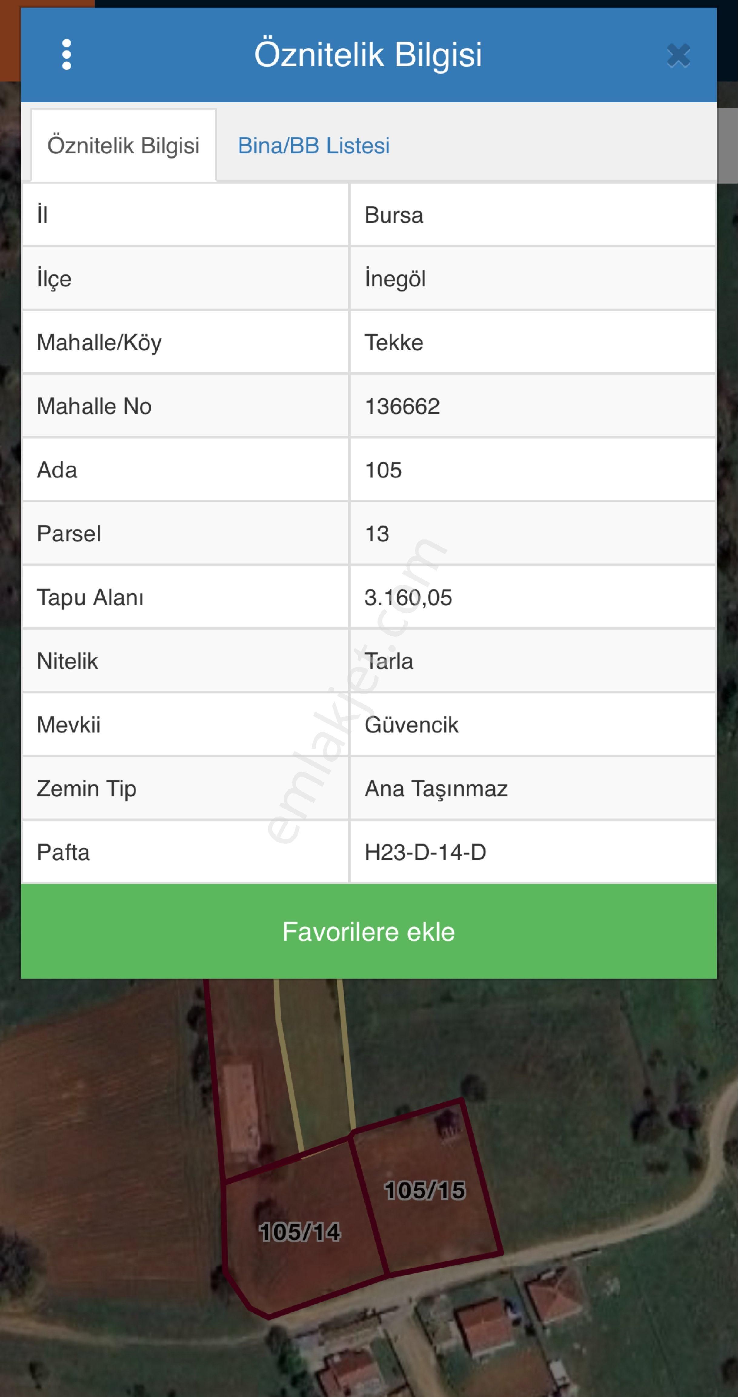 Bursa İnegöl Tekke Mahallesi’nde Satılık Tarla - Görsel 3