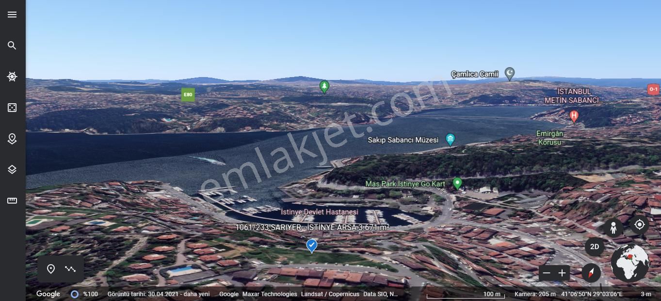 Sarıyer İstinye Muhteşem Boğaz Manzaralı 3.671 M² Müstakil Arsa (ön Görünümde Kalmaktadır)