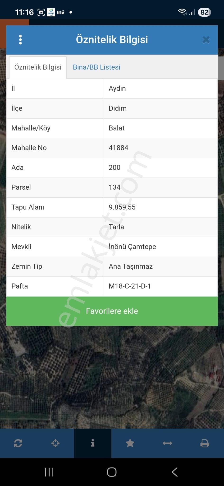 Aydın Balat Kadastro Yolu Olan Satılık Fırsat Tarla