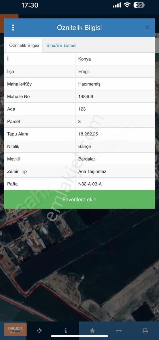 Enes Acur' Dan Ereğli Hacımemiş'de 18.262 M2 Bahçe - Görsel 4