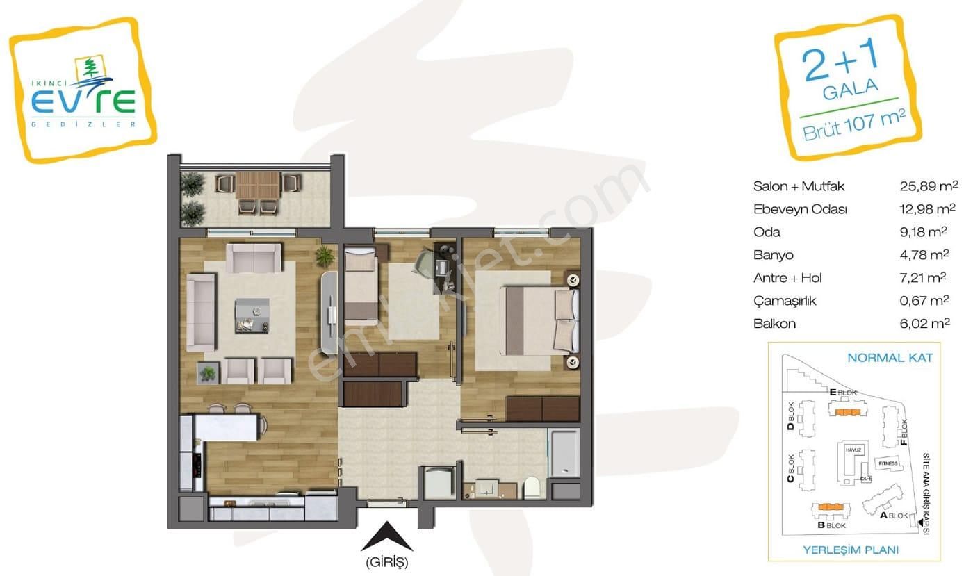Sahibinden En Güzel Manzaraya Sahip 2+1 Gedizler Evre 2 De - Görsel 15