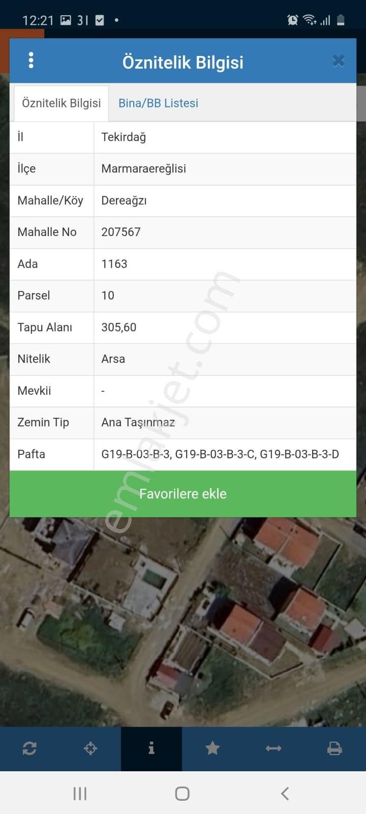 Satılık Yatırımlık İmarlı Arsa Tekirdağ Marmaraereğlisi Yeniçiftlik