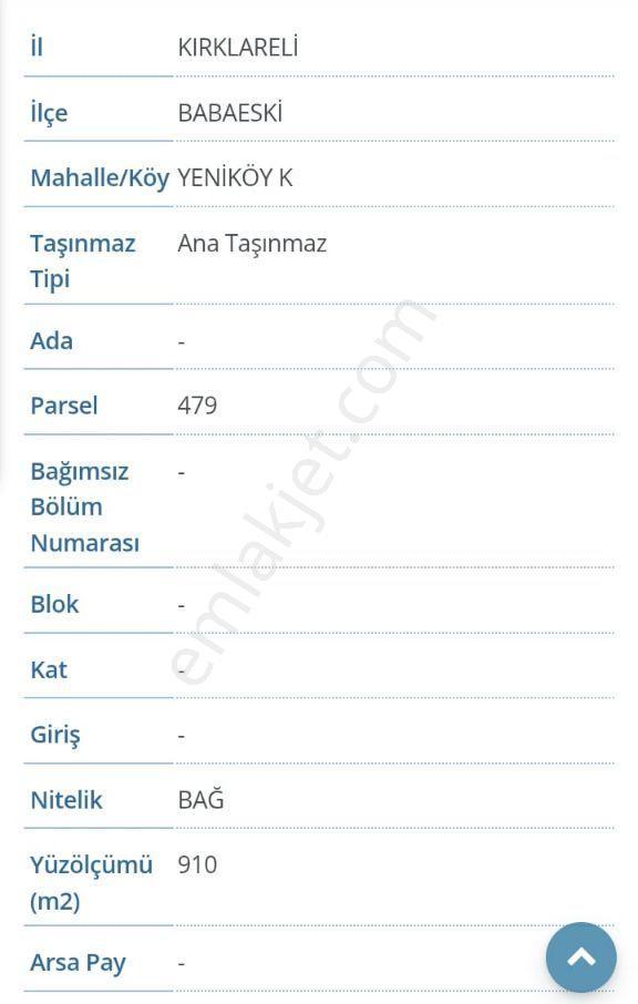 Babaeski Yeniköy'de Yatırımlık & Keyiflik 910 M^2 Bağ Tapulu - Yola Yakın! - Görsel 2