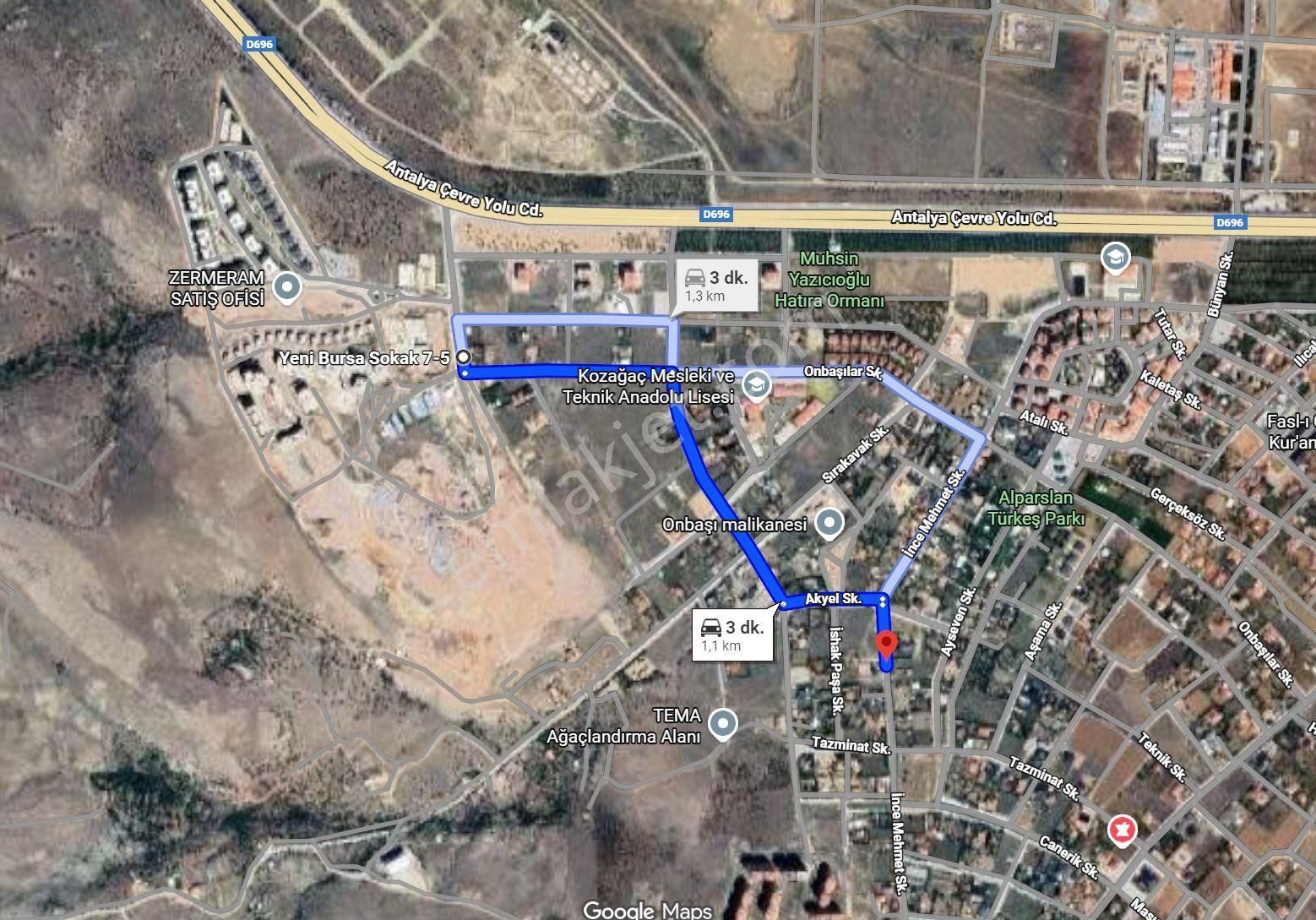 Karaca'dan Kozağaç'ta 1.000 M2 2 Kata İmarlı Villa Arsası - Görsel 10