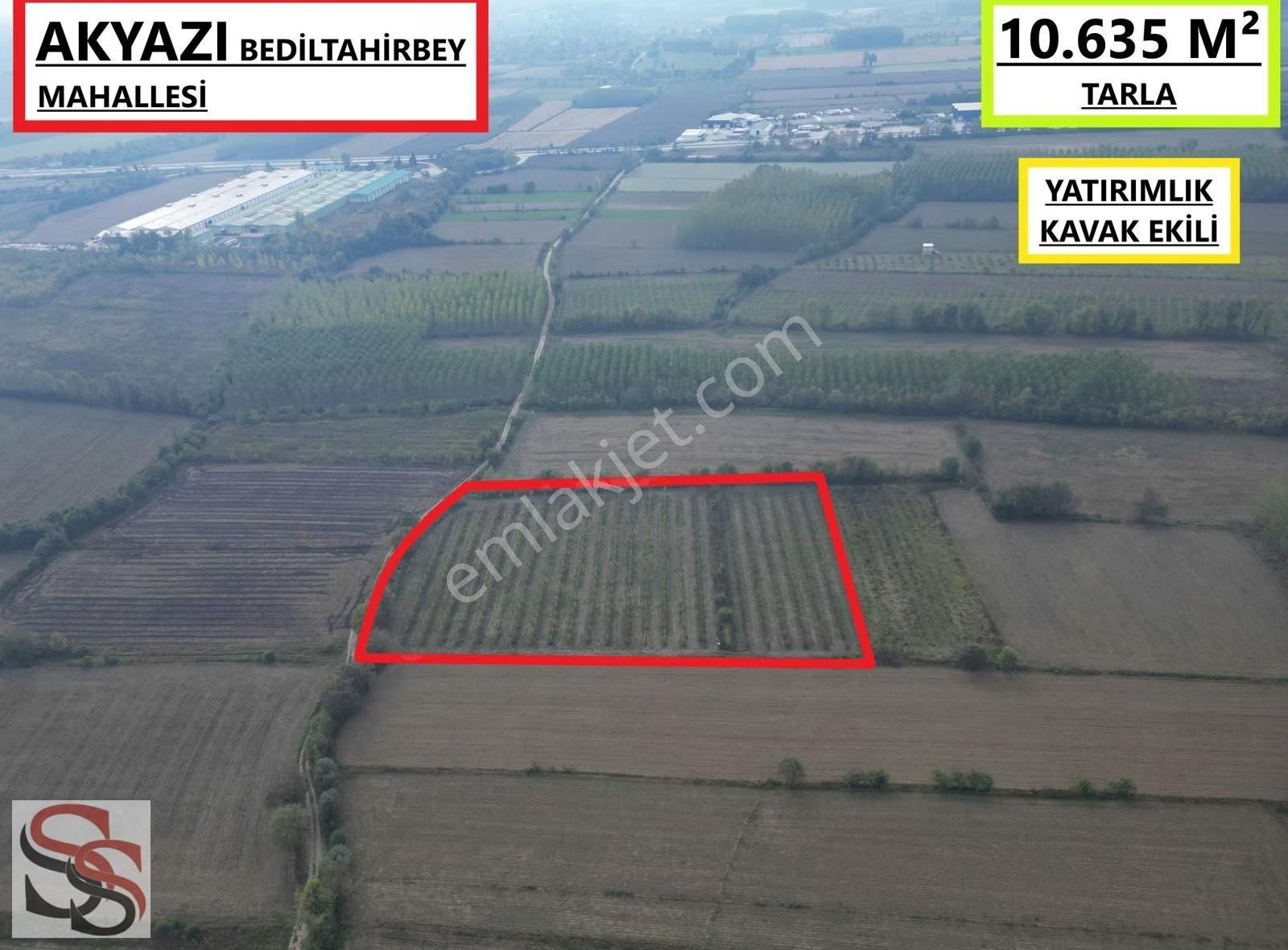 Akyazı D-100 Karayoluna 700 Metre 10.635 M² Yatırımlık Tarla