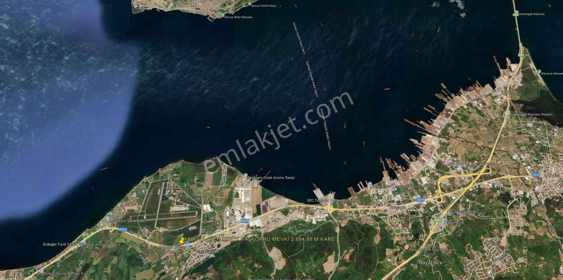 Yalova İli Çiftlikköy İlçesi Taşköprü'de 2884 M² İçerisinde Yapı Bulunan Tarla E5'e 200 Cepheli - Görsel 4