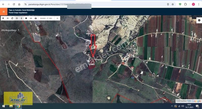 Satlık G.antep Ufacık Mahellesinde Bag Evi Konumunda Kupon Arazi - Görsel 2