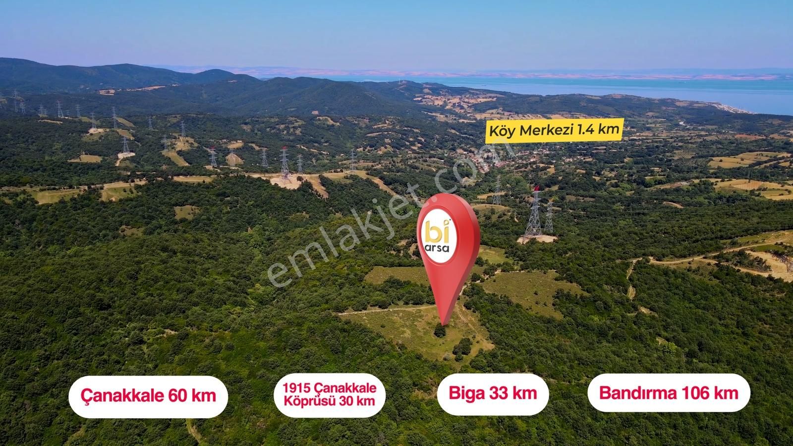 Lapseki Güreci'de 9.057m² Yolu Mevcut Yatırımlık Arazi - Görsel 29