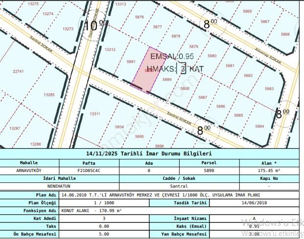 Arnavutköy Nenehatun Mah. Satılık Arsa , 354 M2 Yanyana İki Parsel Müstakil 3 Kat İmarlı - Görsel 7