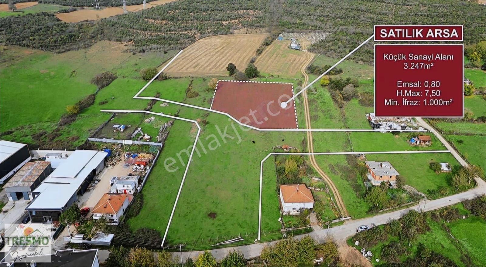 İzmit Alikahya'da Hyundaı Fabrikası Arkası Satılık Sanayi Arsası - Görsel 5