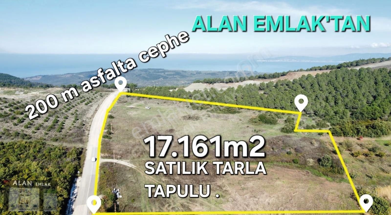 Mudanya Kaymakoba Da Asfalta 200 M Cephe Tarla Tapulu Arazi - Görsel 4