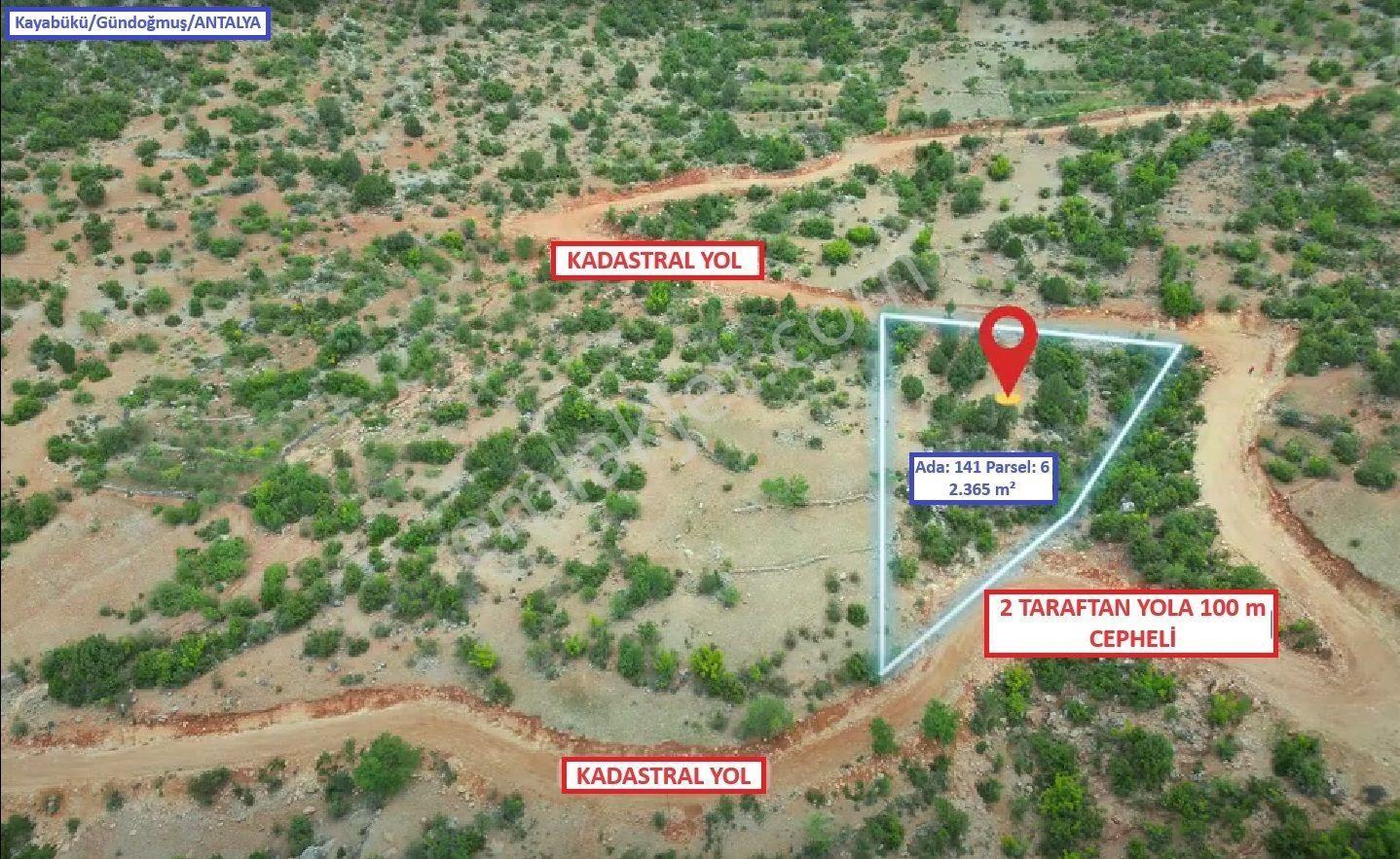 UÇANSU ŞELALESİNE 3 KM MESAFEDE 2.364 M2 YOLA CEPHE TARLA - Görünüm 2