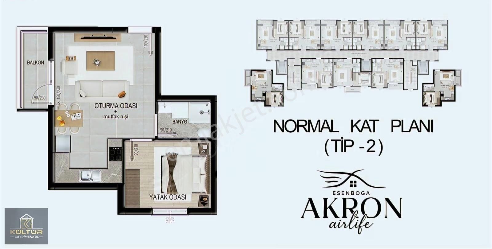 Esenboğa Satılık Daire 1+1 46m2 %50peşin Geri Kalan 18 Ay Taksit - Görsel 29