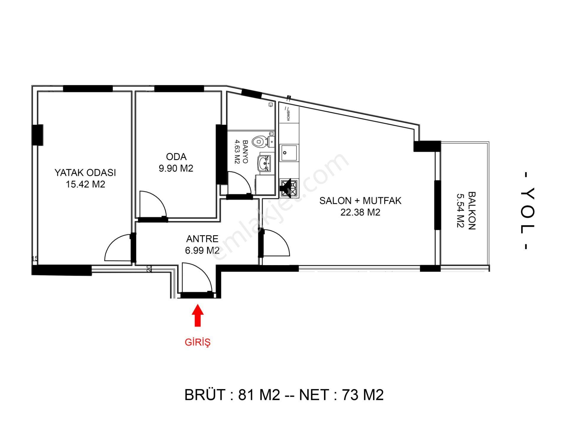 Orhangazi Mh. Kampüs Karşısında Sıfır Ara Kat 2+1 Daire - Görsel 7