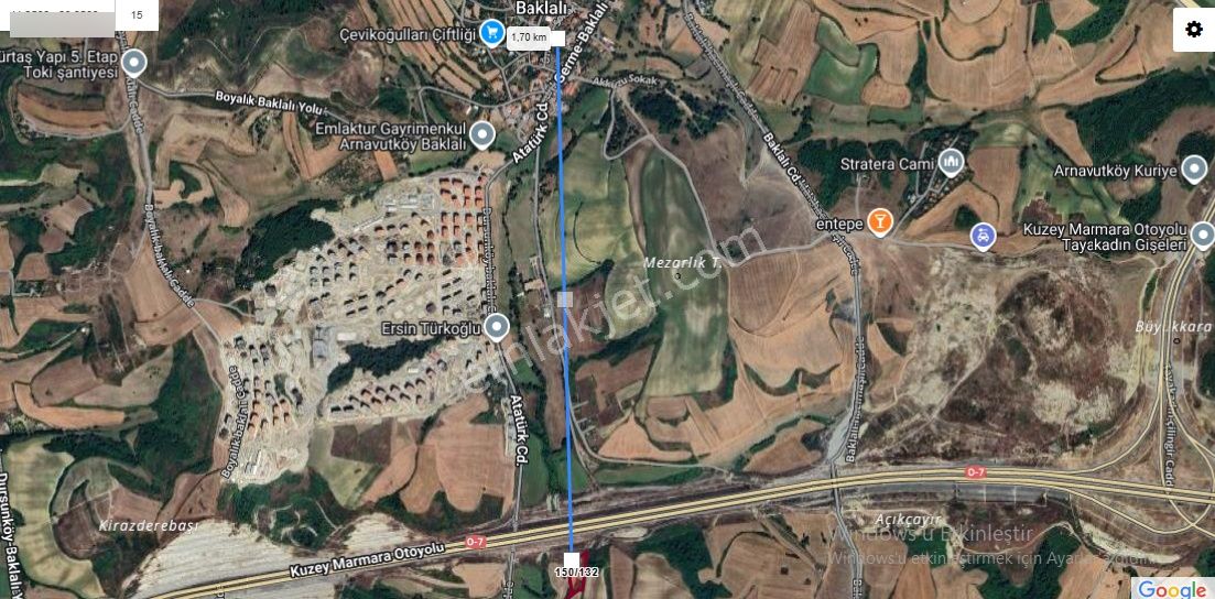 Arnavutköy Baklalıda Satılık Arsa , 560 M2 Hisseli Yolu Var - Görsel 4