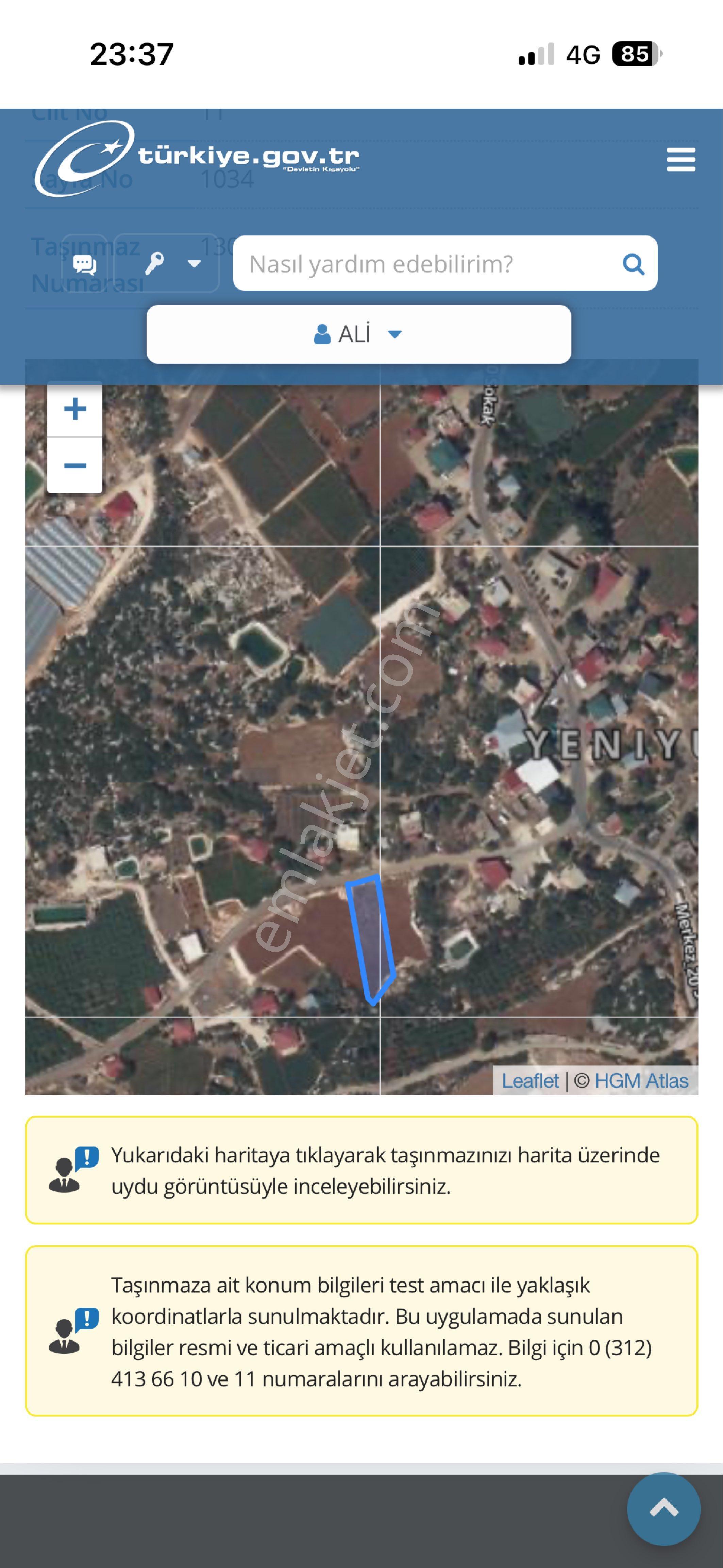 Yeniyurt Köy Merkezinde Ev Yeri Yaylalık 904 M2