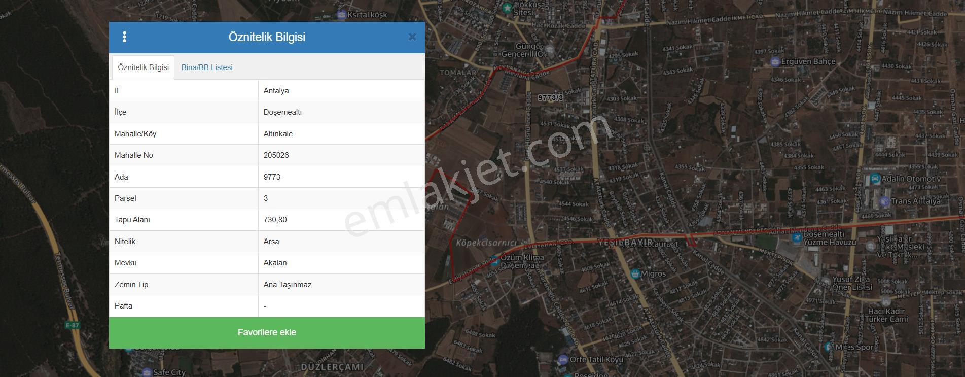 Antalya Döşemealtı Altınkalede Satılık 731 M2 Köşe Parsel Arsa - Villa Arsası - Görsel 7