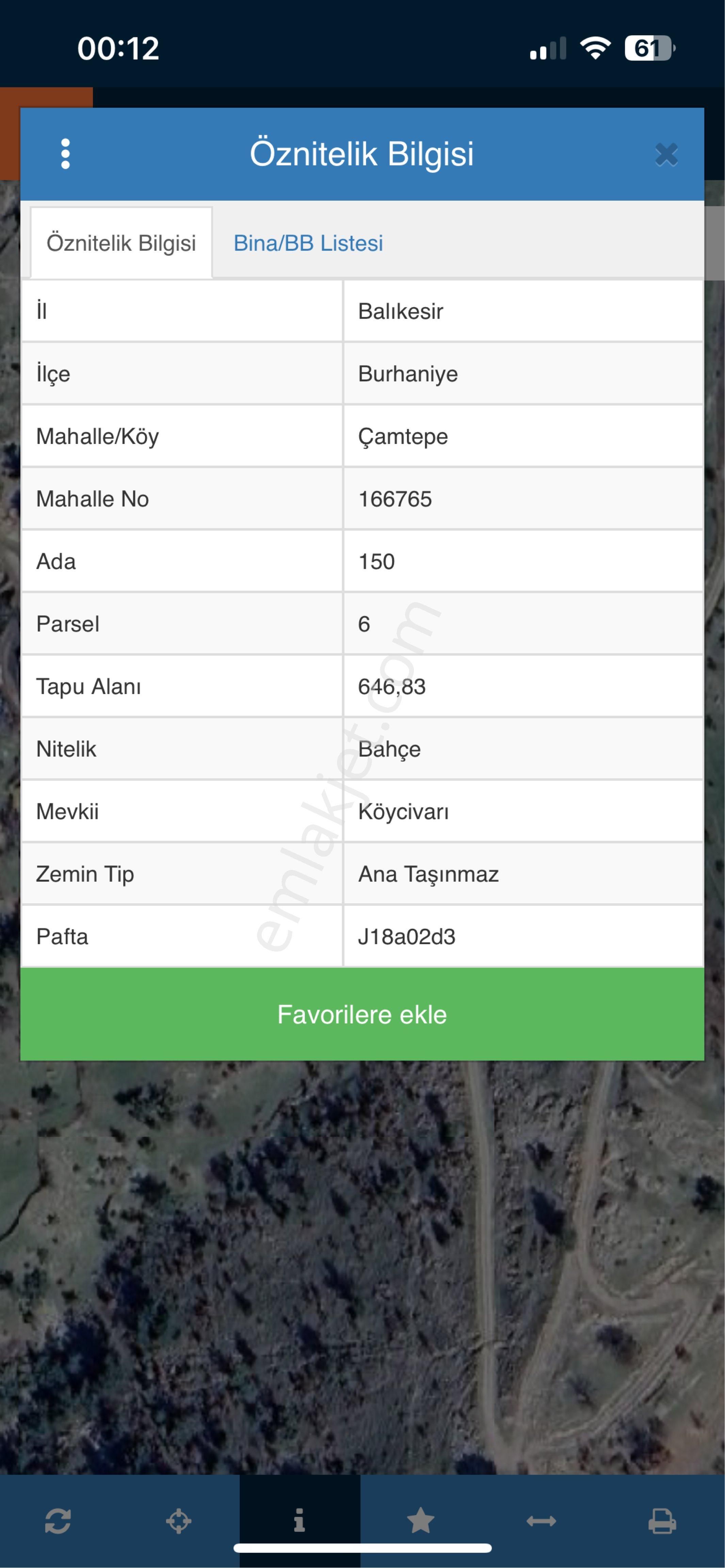 Burhaniye Çamtepe’de 646 M², Resmi Yolu Mevcut Ve Yerleşime Yakın Bahçe - Görsel 2