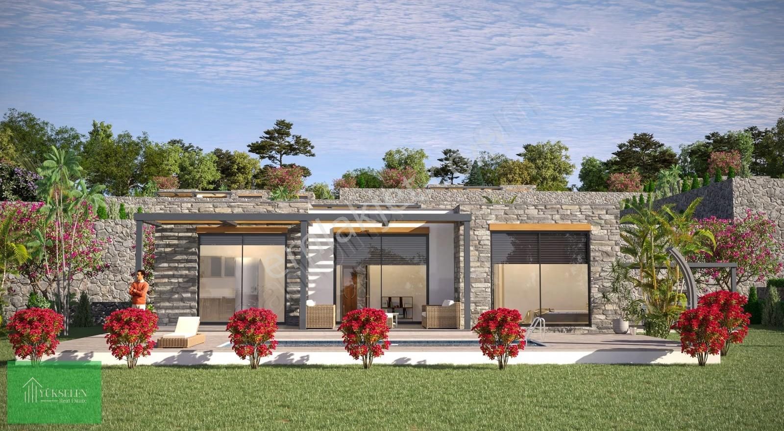 Bodrum Gümüşlük Projeden Satılık 3+1 Tek Katlı Taş Villalar - Görsel 5