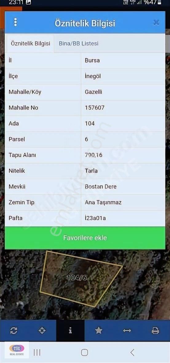Tek İşim Gayrimenkul'den İnegöl Gazelli 'de Fırsat Tarla - Görsel 2