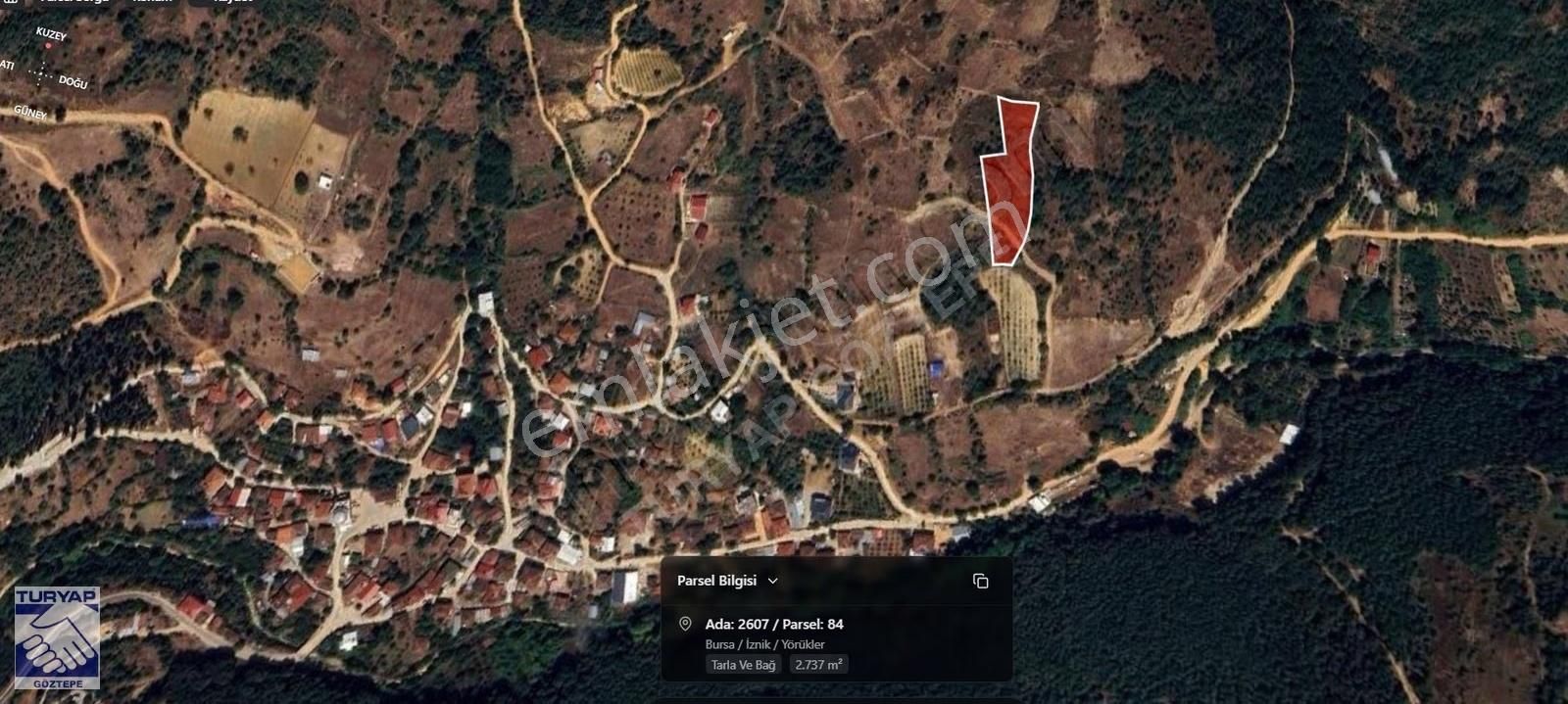 Turyap Tan İznikte Yatırımlık 2730 M2 Tarla - Bağ - Görsel 9