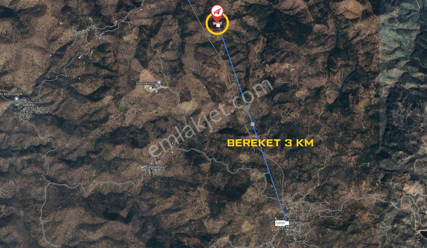 Aydın Çine Bağlarbaşı Satılık 565m2 Tarla - Görsel 15
