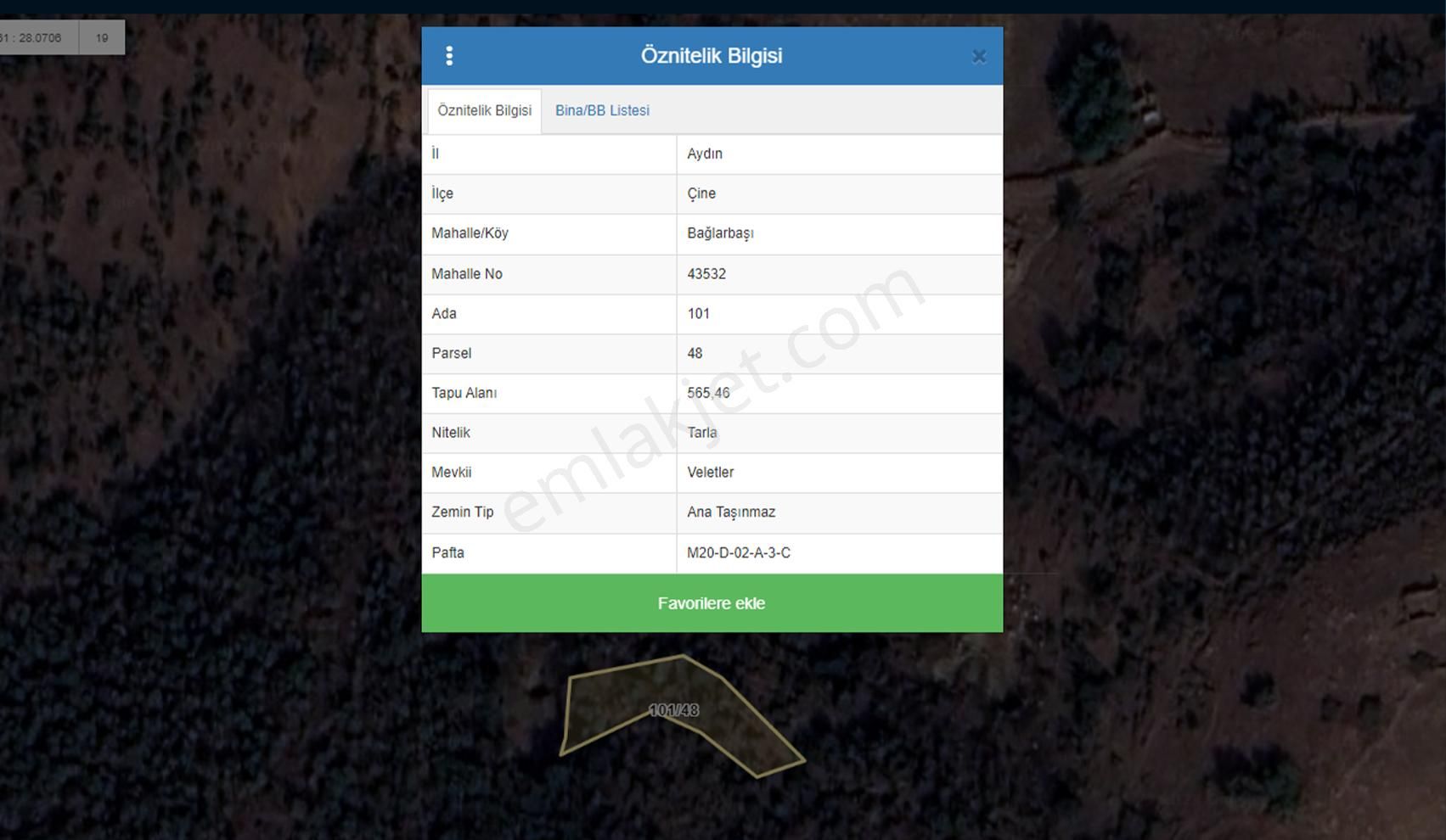 Aydın Çine Bağlarbaşı Satılık 565m2 Tarla - Görsel 9