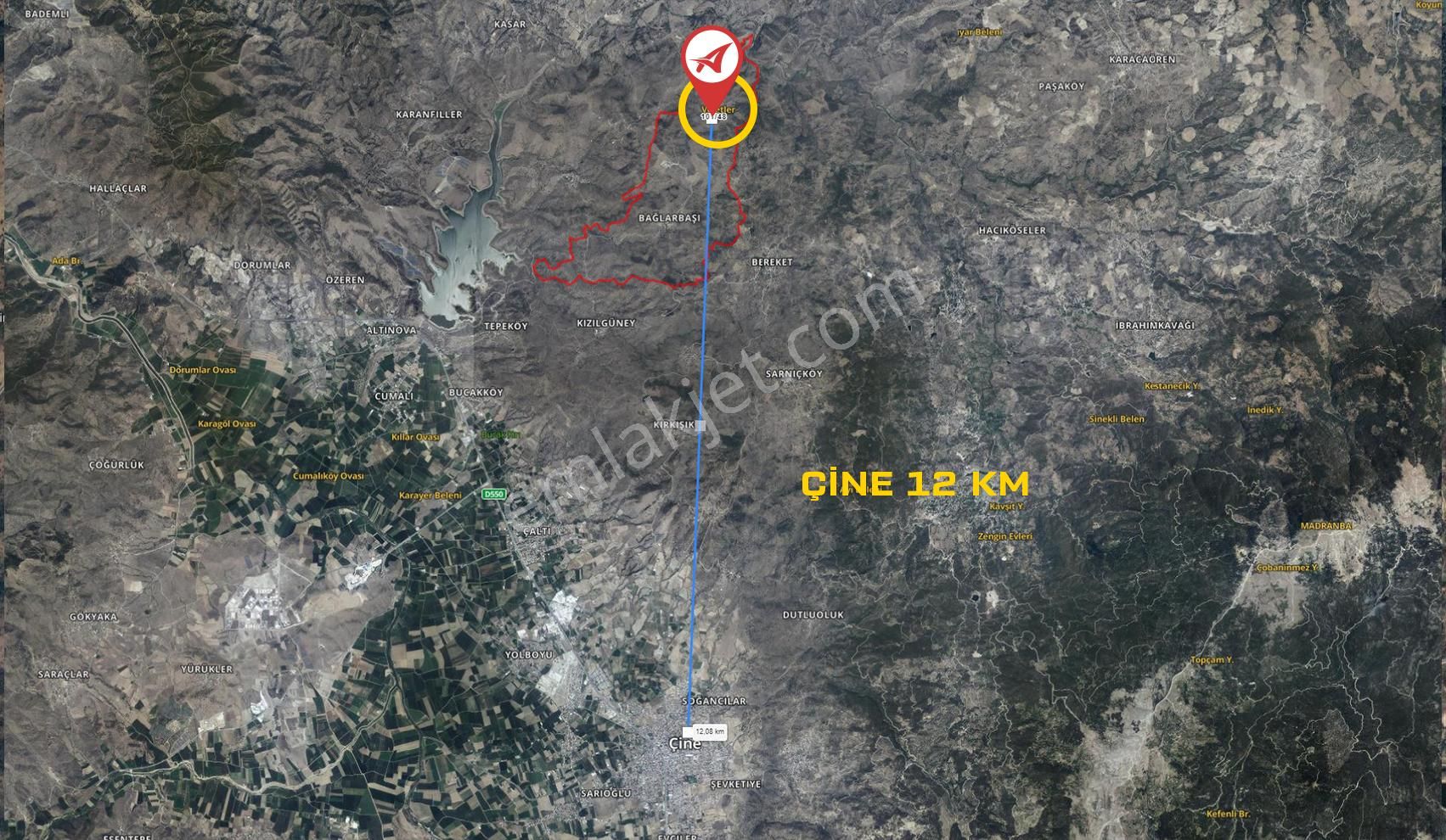 Aydın Çine Bağlarbaşı Satılık 565m2 Tarla - Görsel 16