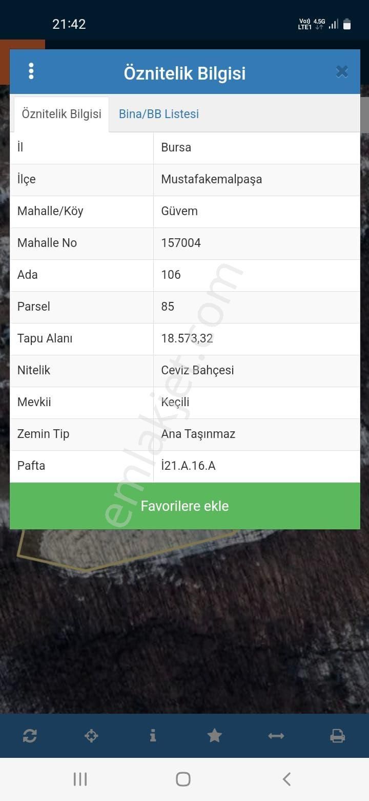 Bursa Mustafa Kemalpasada Acil Satılik Ceviz Arazisi Bahcesi - Görsel 2