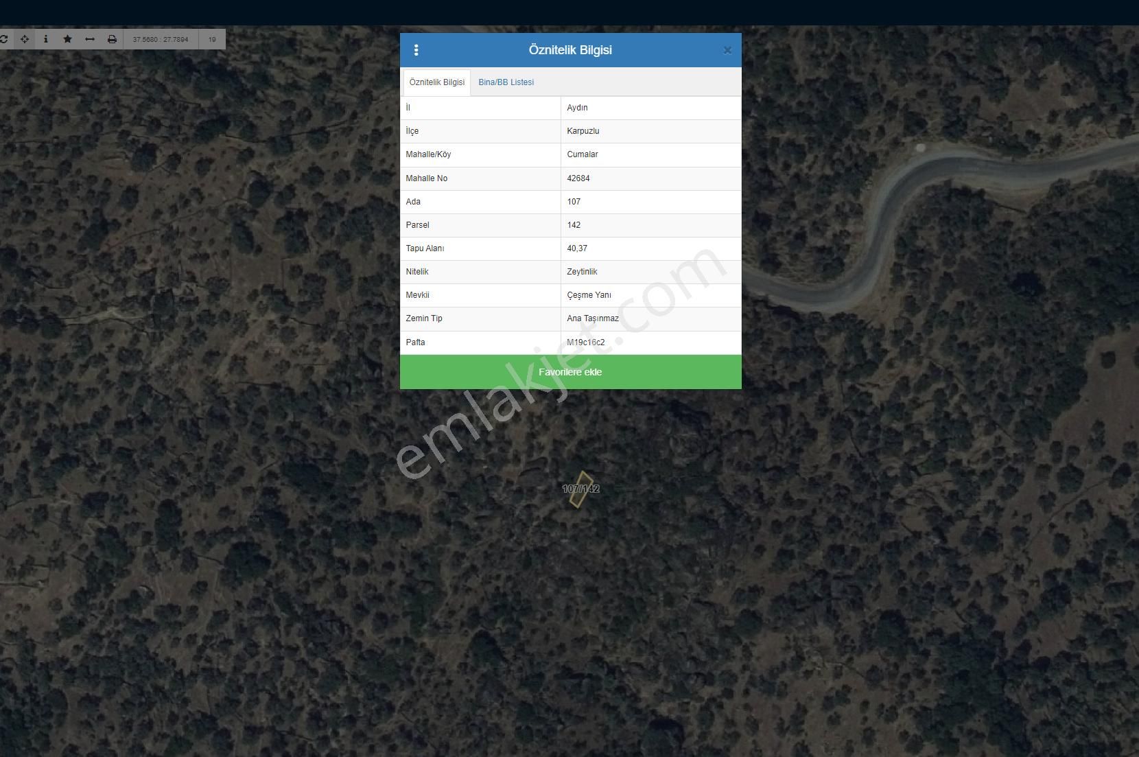Aydın Karpuzlu Cumalar Satılık 40m2 Zeytinlik - Görsel 8