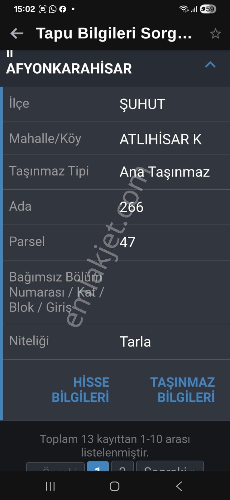Afyon Tezcan Emlaktan Şuhut Atlıhisarda Değerli Tarlalar - Görsel 2