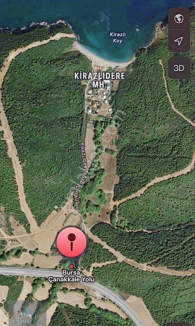 Çanakkale Bursa Yoluna Sıfır Tek Tapu Denize 500m Satılık Tarla