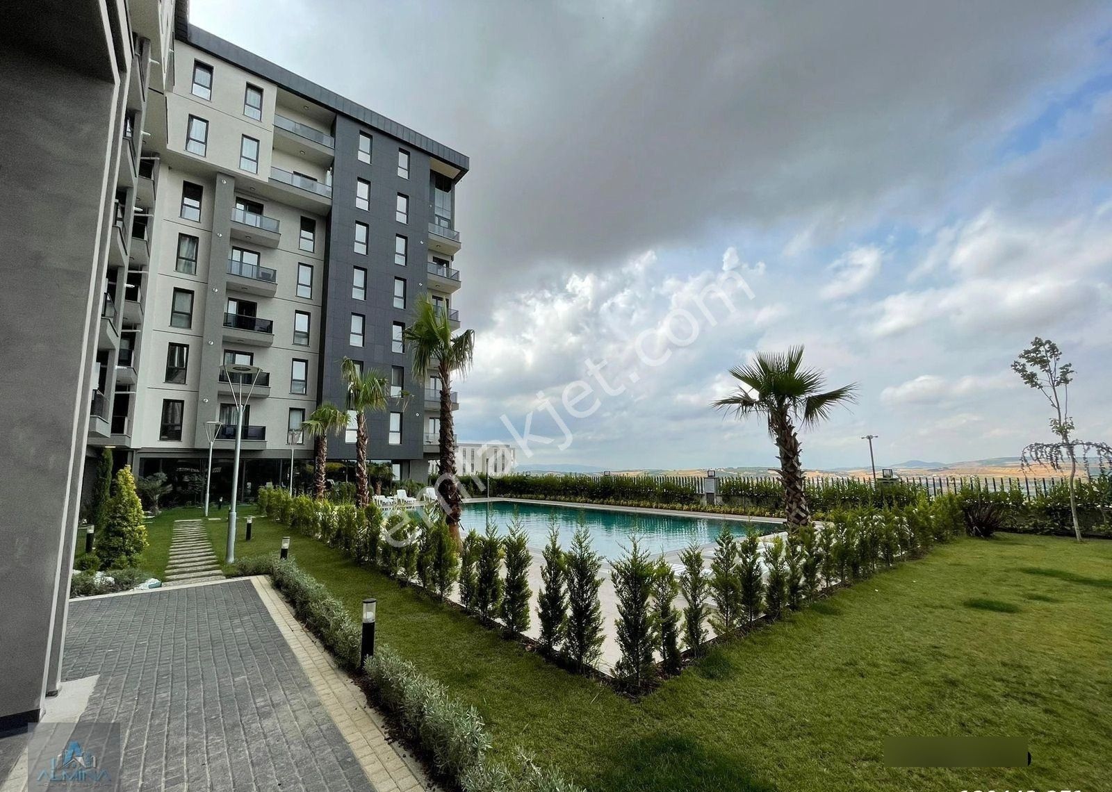 Almina'dan Havuzlu Site İçi Kralık Daire - Görsel 17