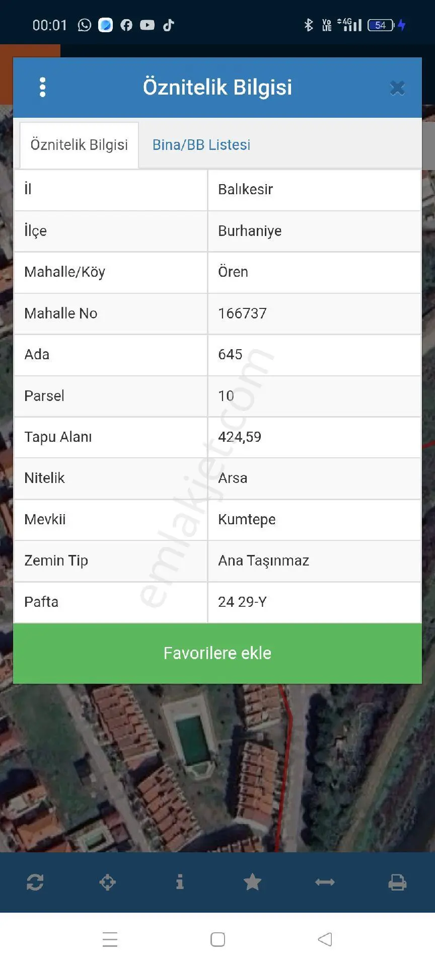 Balıkesir Burhaniye Ören Mahallesinde Bulunan Arsamızsa