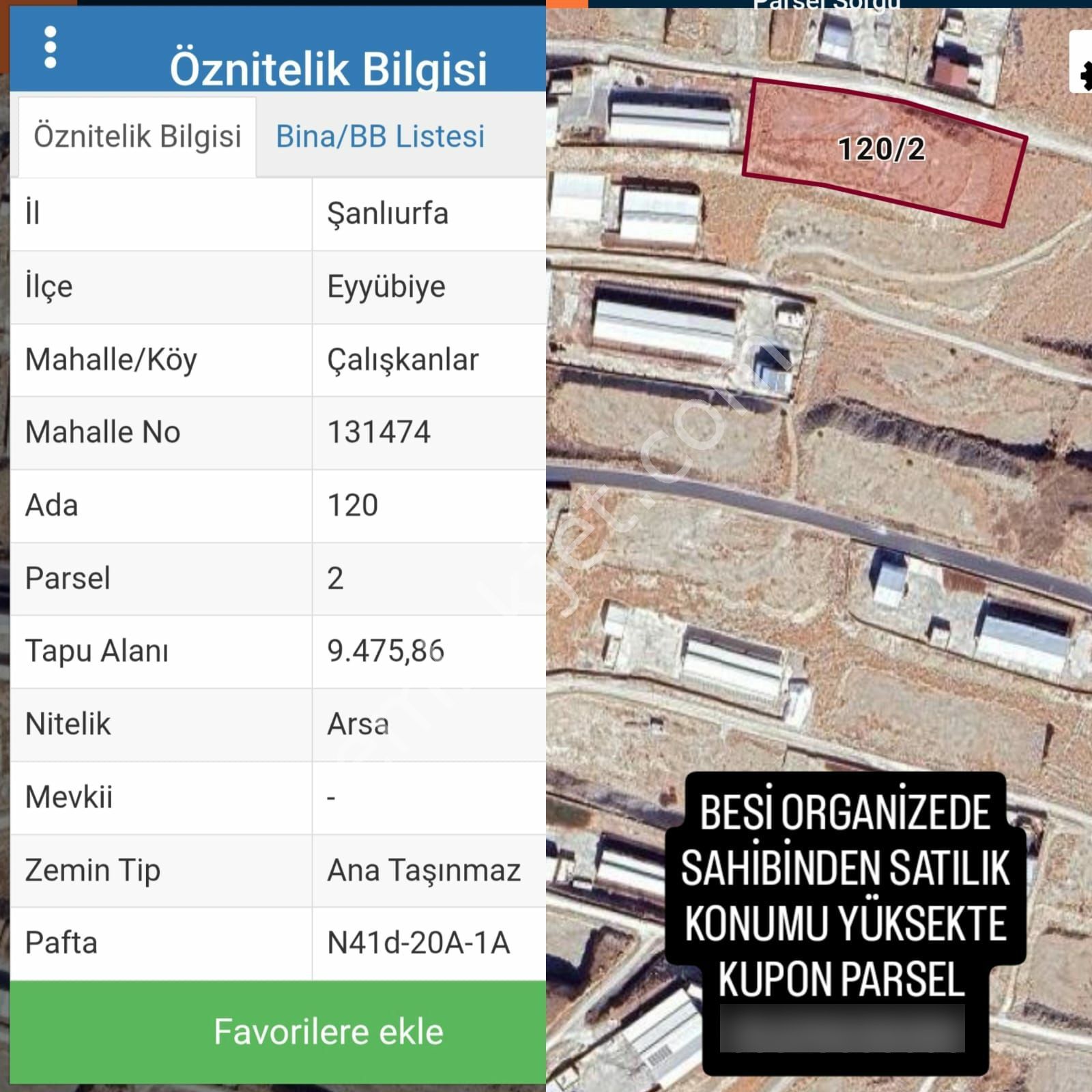 Besi Organizede 10.000 Metre Kare Konumu Yüksekte Kupon Parsel
