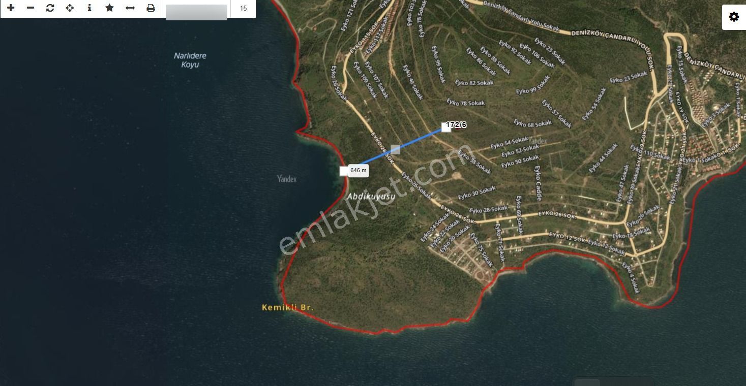 Çandarlı Eykoda Önü Kapanmaz Deniz Manzaralı 15/30 İmarlı Arsa - Görsel 4