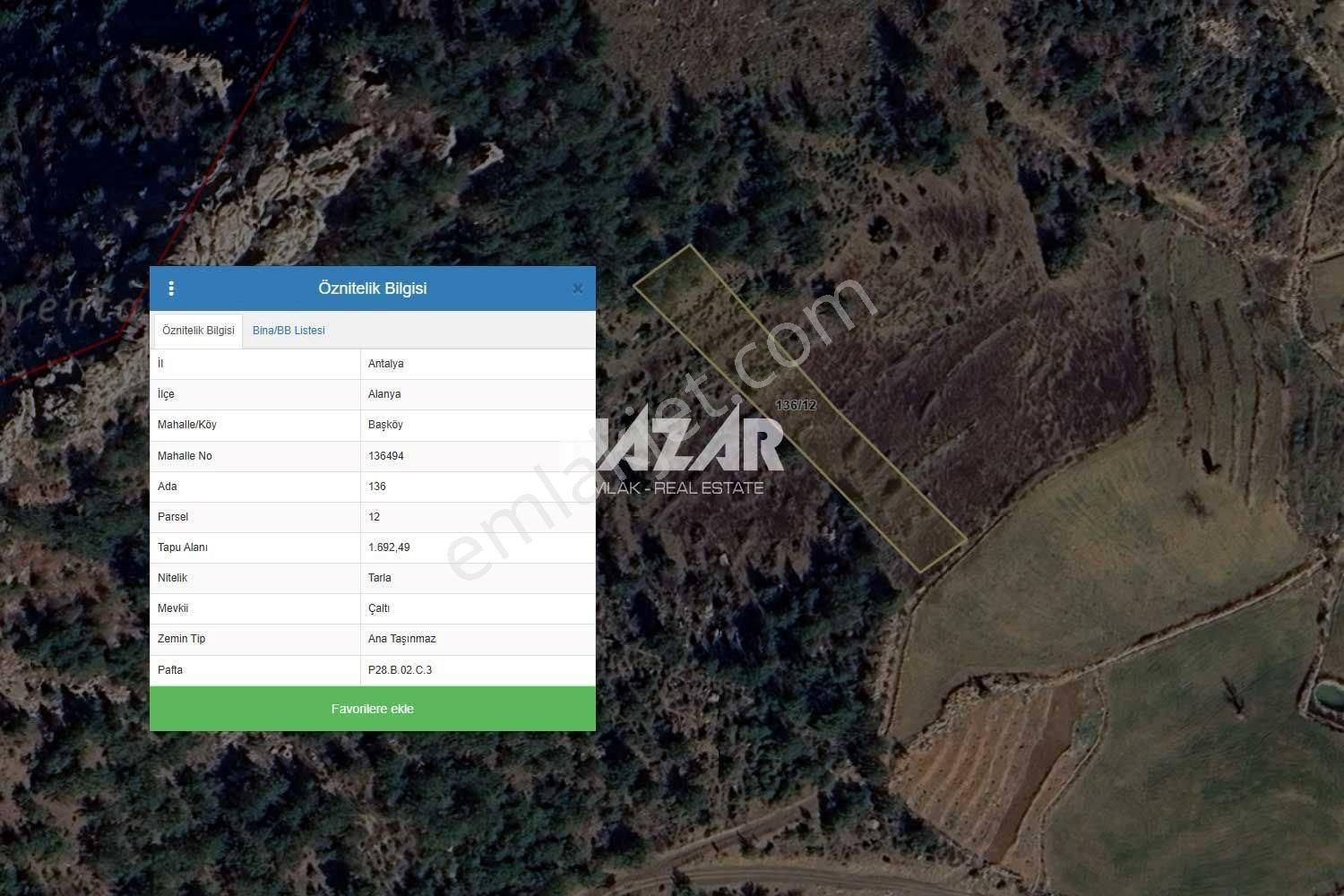 Alanya Başköy'de 1.693 M² Satılık Tarla - Görsel 9