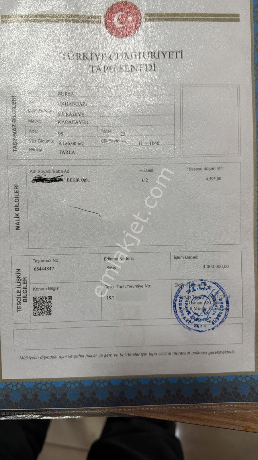 Bursa Emlak Alem-i Muradiye De 4.593 M2 Acil Satılık - Görsel 10