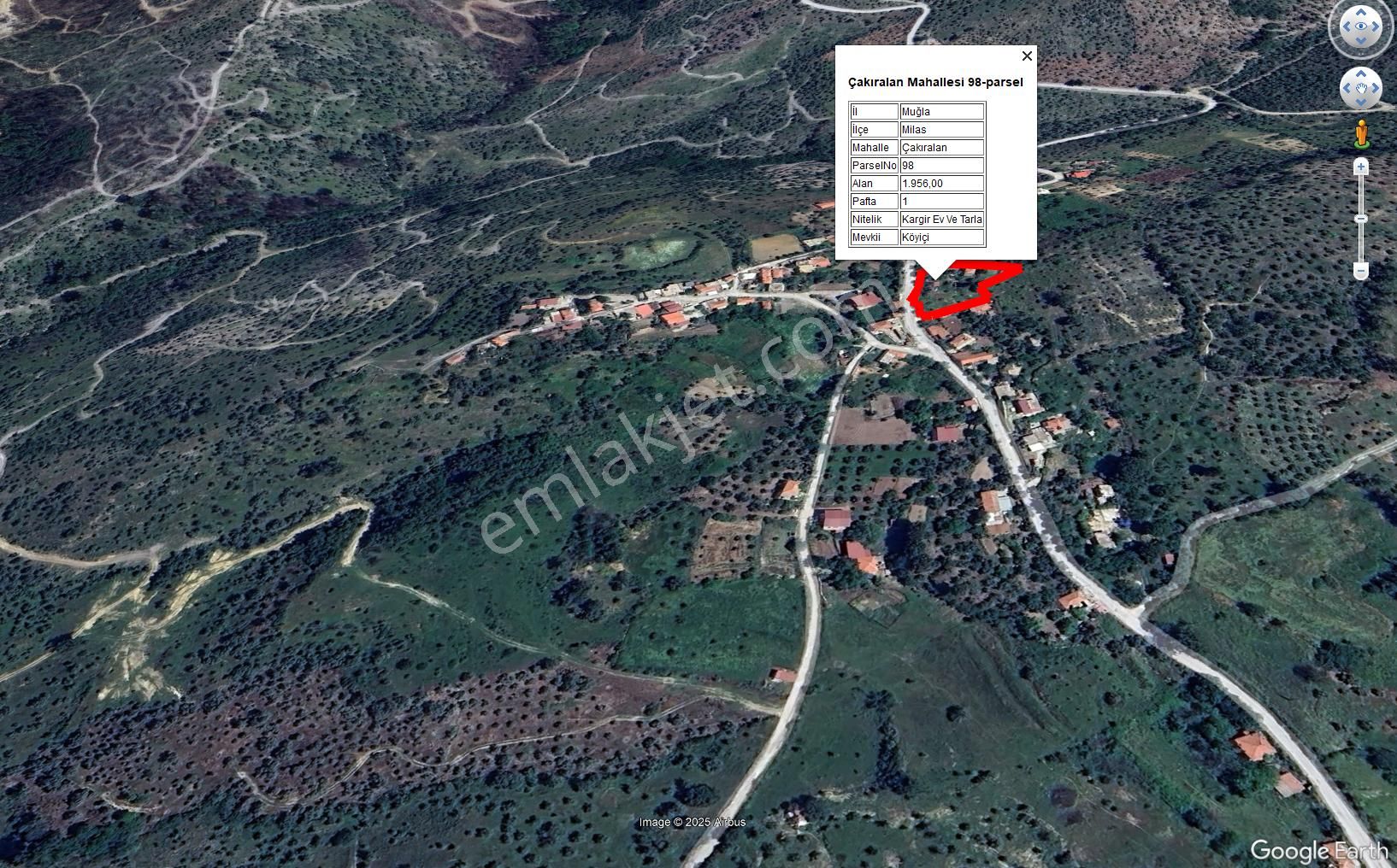 Denize 8.7km Mesafede Milasta Satılık Köy İçi İmarlı Arsa - Görsel 3