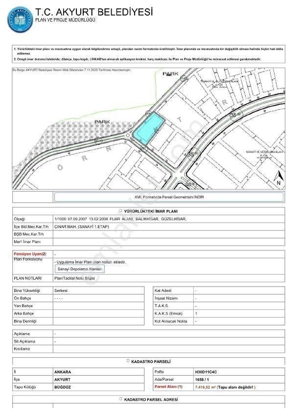 Akyurt'ta 7420 M² Satılık Arsa - Görsel 18