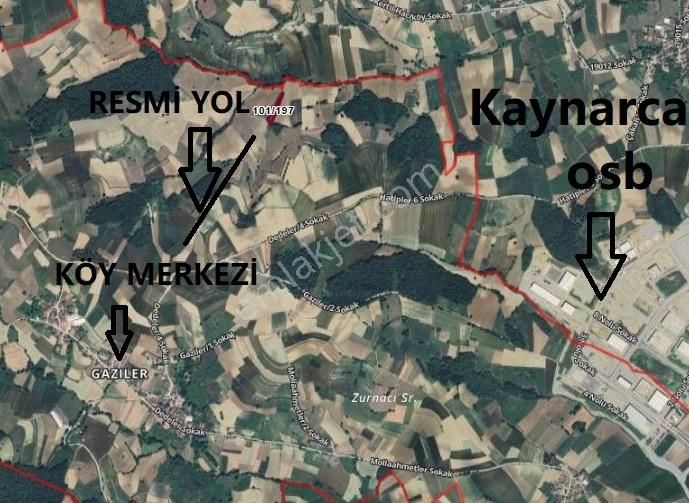 Sakarya Kaynarca Gaziler Satılık Fırsat Yatırımlık Tarla - Görsel 12
