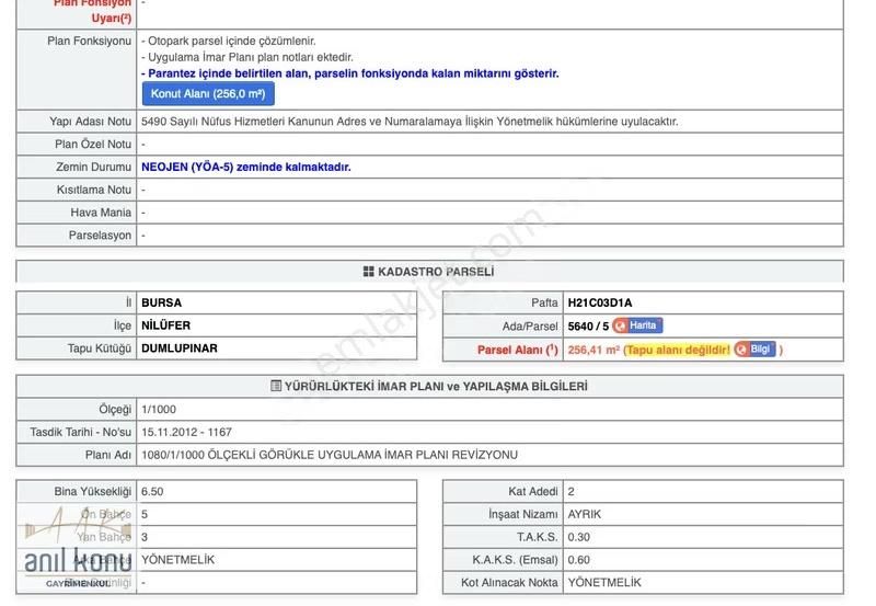 Anıl Konu'dan Görükle / Dumlupınar Satılık Konut İmarlı Arsa - Görsel 2