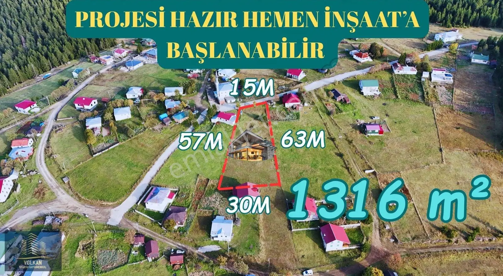 Ruhsat Hazır; Kayabaşı Yaylasında 1316 M² Satılık Arsa - Görsel 4