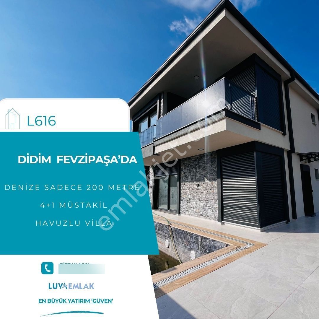 Didim Fevzipaşa'da Denize Sadece 200 Metre 4+1 Müstakil Havuzlu Villa