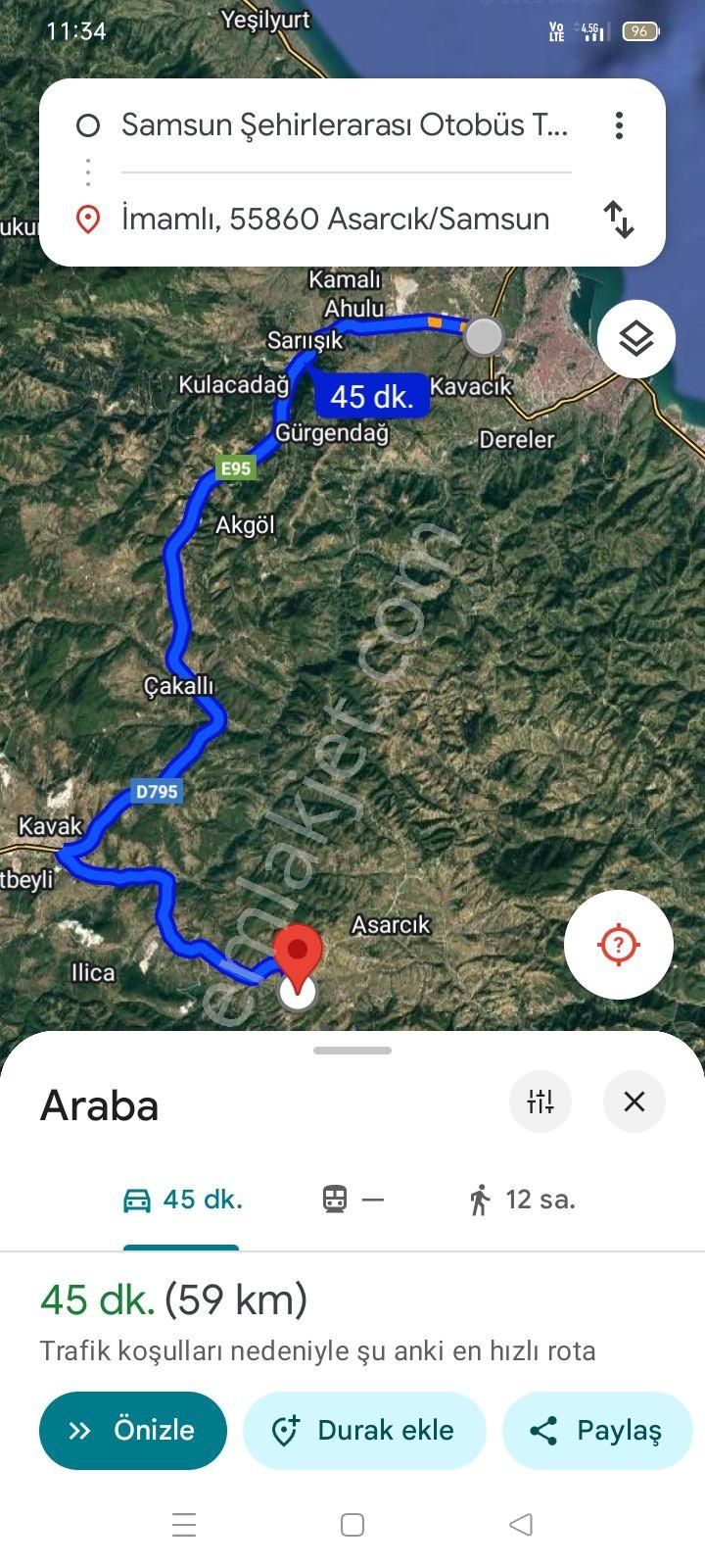 Sahibinden: Kavak-asarcık Karayoluna Yakın, Beton Yola Cepheli Tarla - Görsel 14