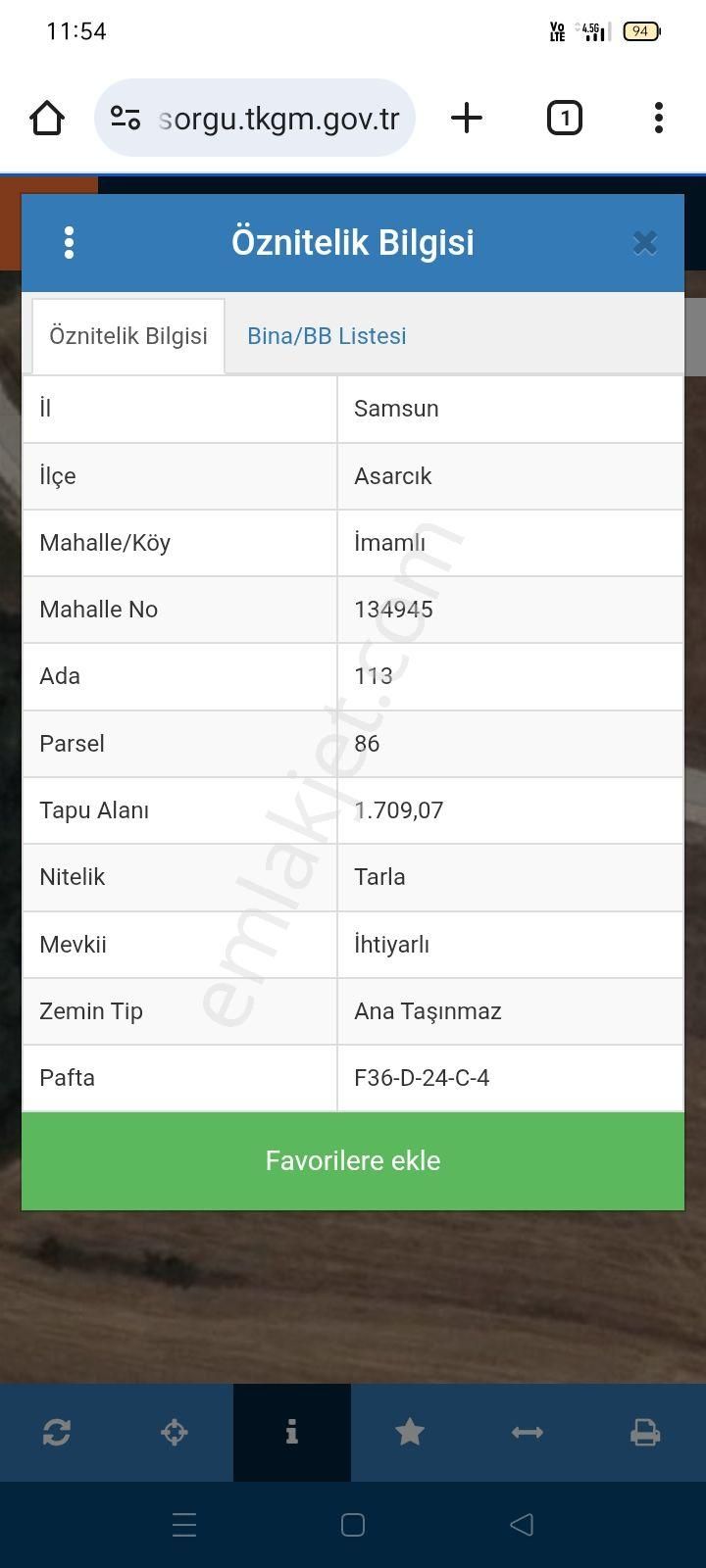 Sahibinden: Kavak-asarcık Karayoluna Yakın, Beton Yola Cepheli Tarla - Görsel 15