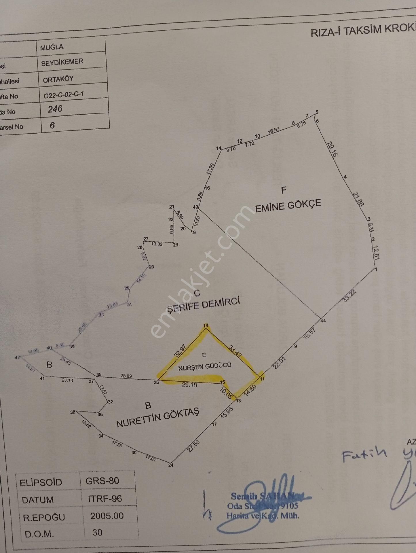 Seydikemer Ortaköy De Satilk 726 M2 Tarla - Görsel 25