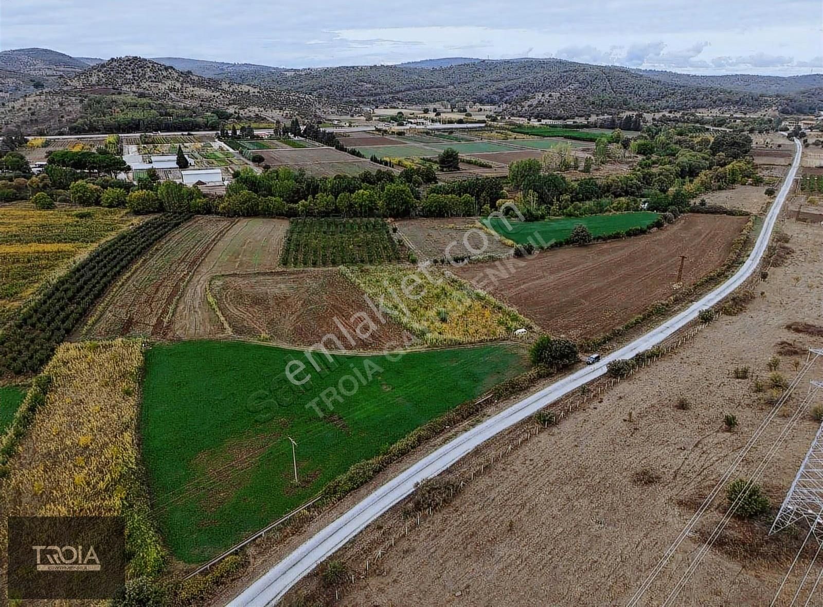 Ezine Akköyde 6100 M² Asfalt Yola Cephe Tarla - Görsel 5